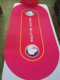 8-10 Seated Rubber Poker Mat with Two Tone Speed Cloth Design with Betting line