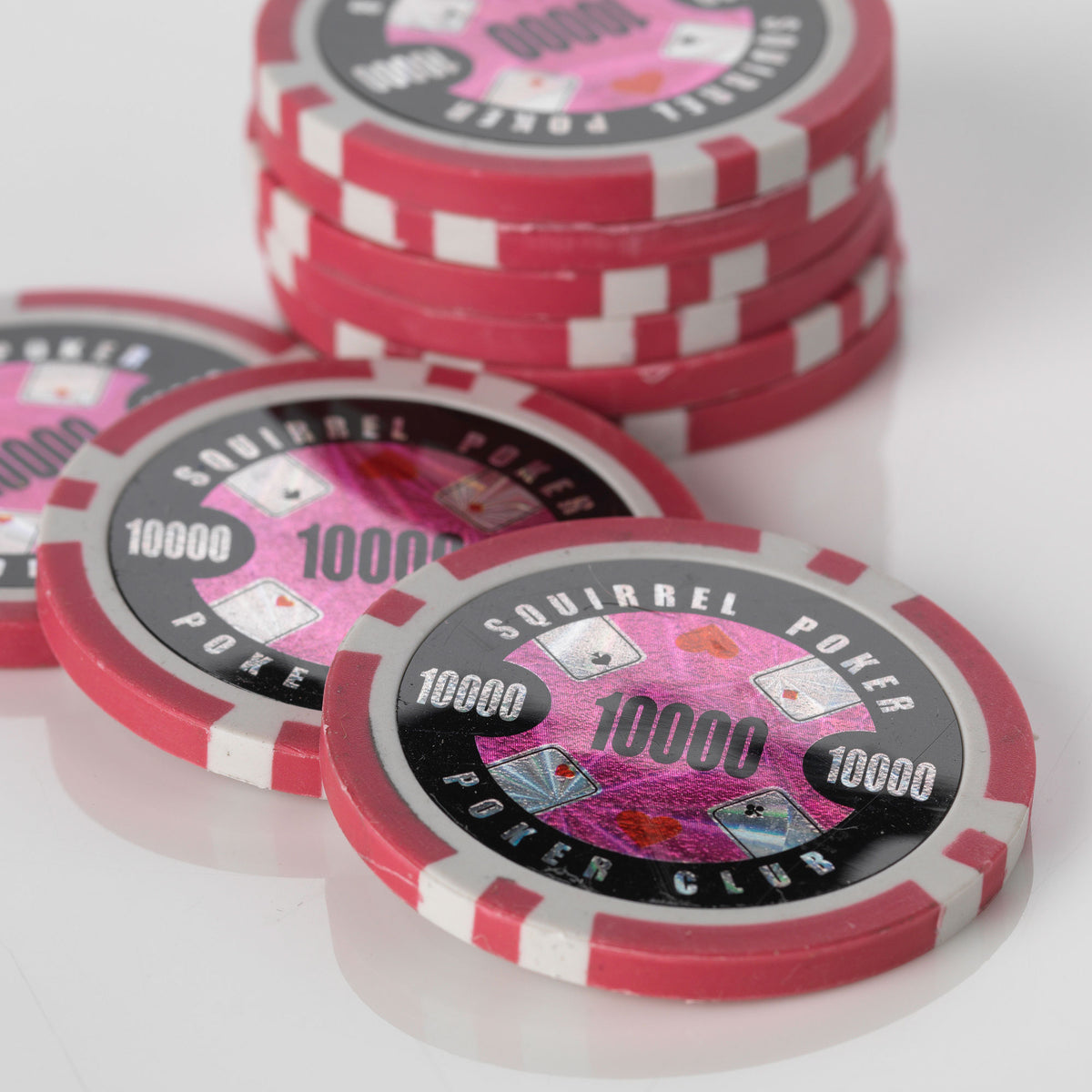 Squirrel Poker Poker Club - Poker Chip Roll of 25 – Laser Design New Recycled Composite 15g
