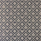 Swatch of grey two tone water resistant poker speed cloth with a suited diamond pattern