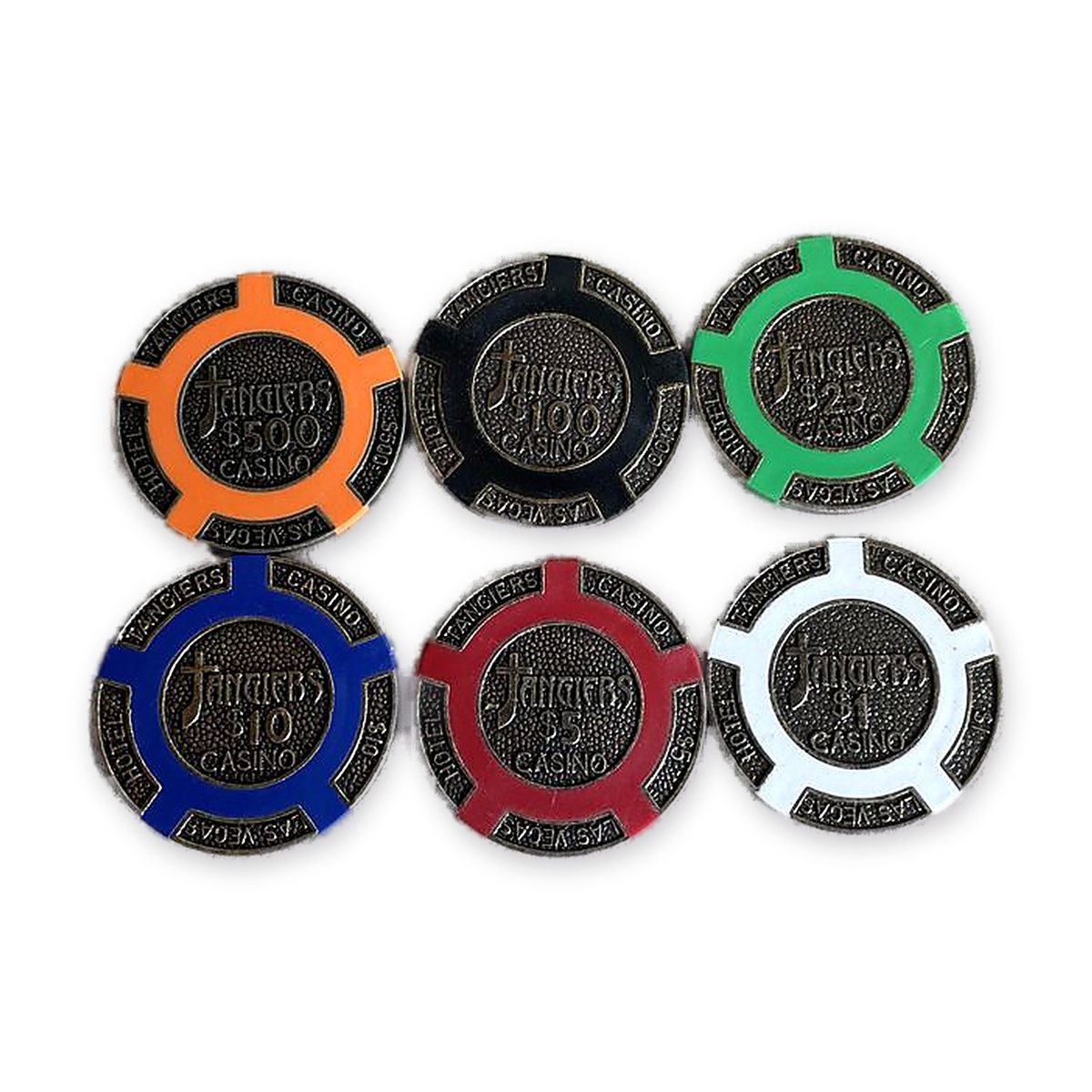 500pcs Poker set 16G Tangiers Casino 6 Colours